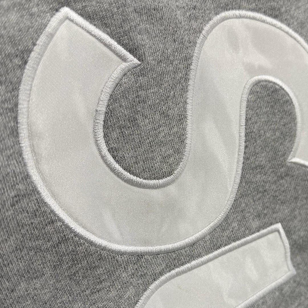 Excellent Supreme hoodie Satin Applique Hooded Sweatshirt Back logo pullover L