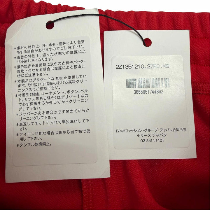 Pristine CELINE Pants FLARED JOGGING PANTS IN DOUBLE FACE JERSEY Red