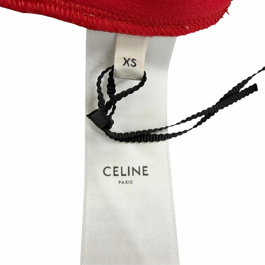 Pristine CELINE Pants FLARED JOGGING PANTS IN DOUBLE FACE JERSEY Red