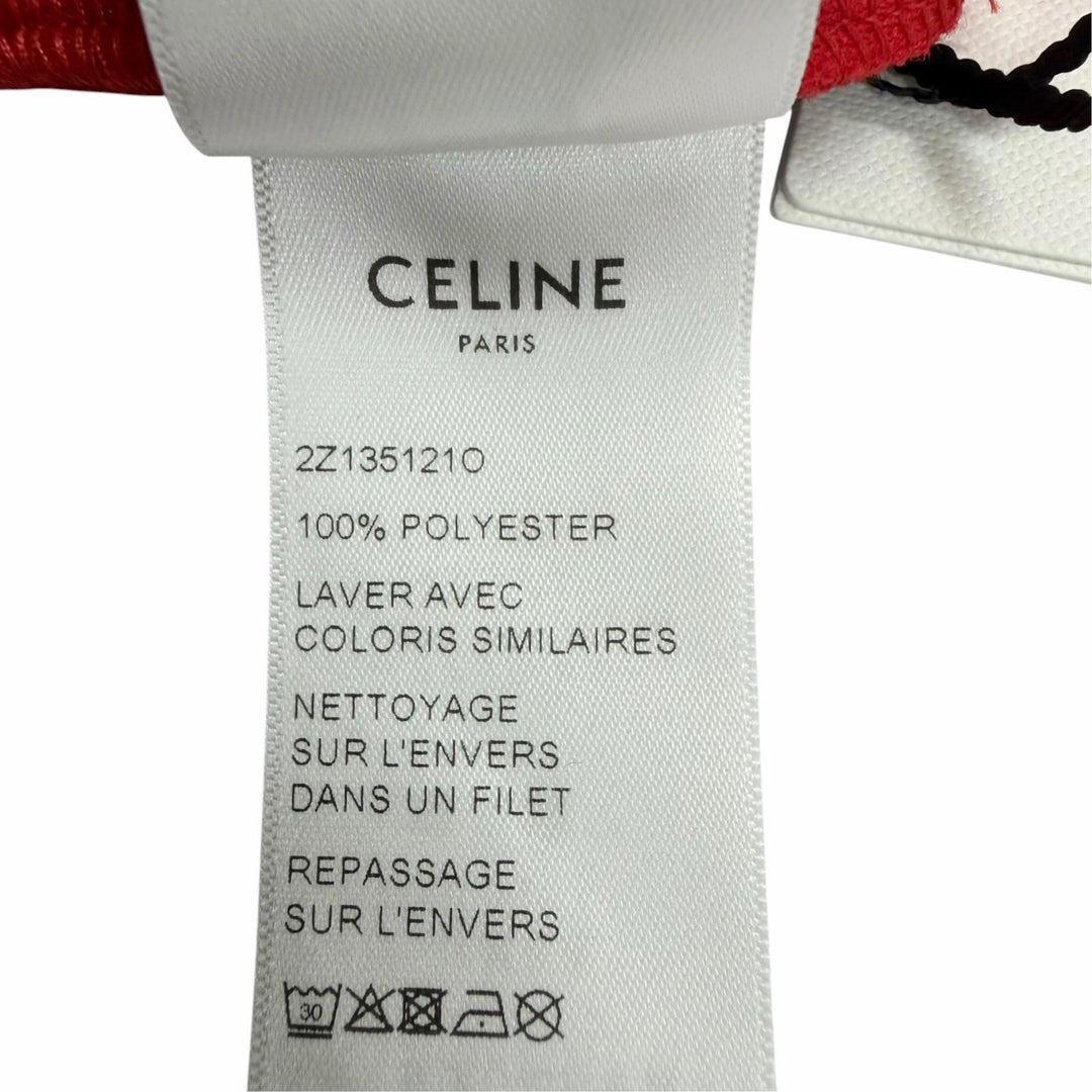 Pristine CELINE Pants FLARED JOGGING PANTS IN DOUBLE FACE JERSEY Red