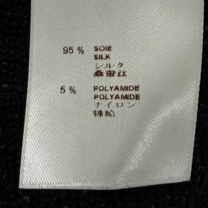 Excellent LOUIS VUITTON one piece Logo Ribbon Metal Tweed Sleeveless silk XS