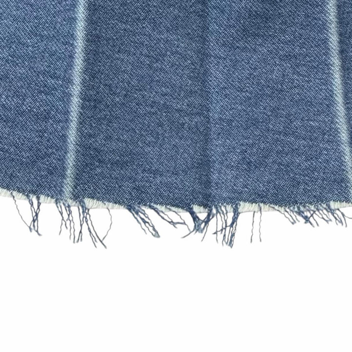 Excellent MIUMIU Long skirt Pleated belted cotton denim cotton IT 38 GWD343
