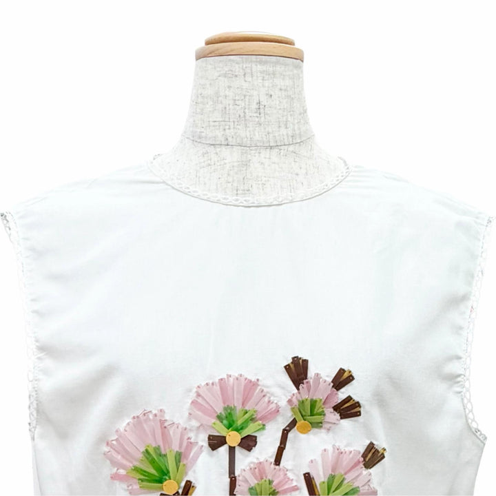 Excellent MIUMIU Flower bead embroidered sleeveless dress, IT 38 MF5769