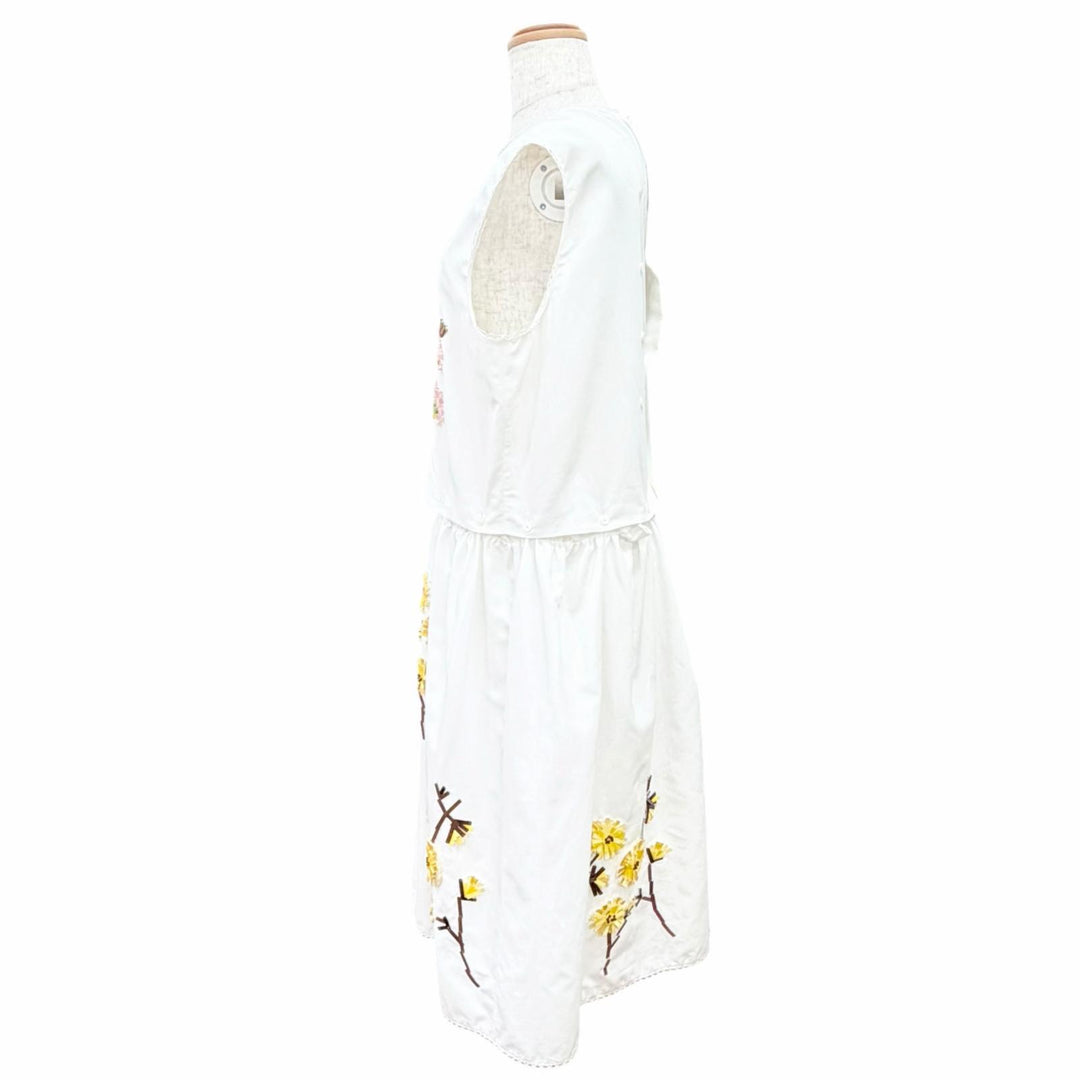 Excellent MIUMIU Flower bead embroidered sleeveless dress, IT 38 MF5769