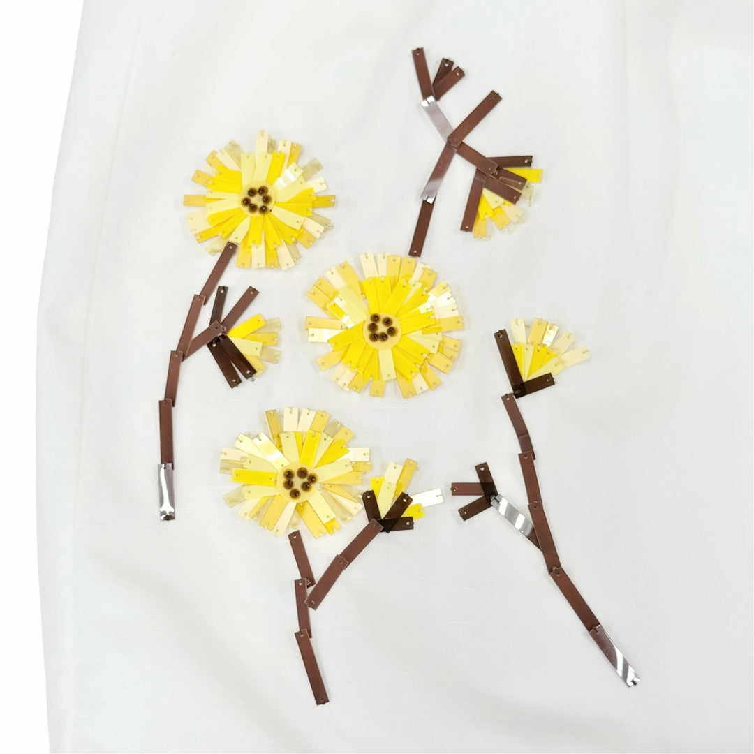 Excellent MIUMIU Flower bead embroidered sleeveless dress, IT 38 MF5769