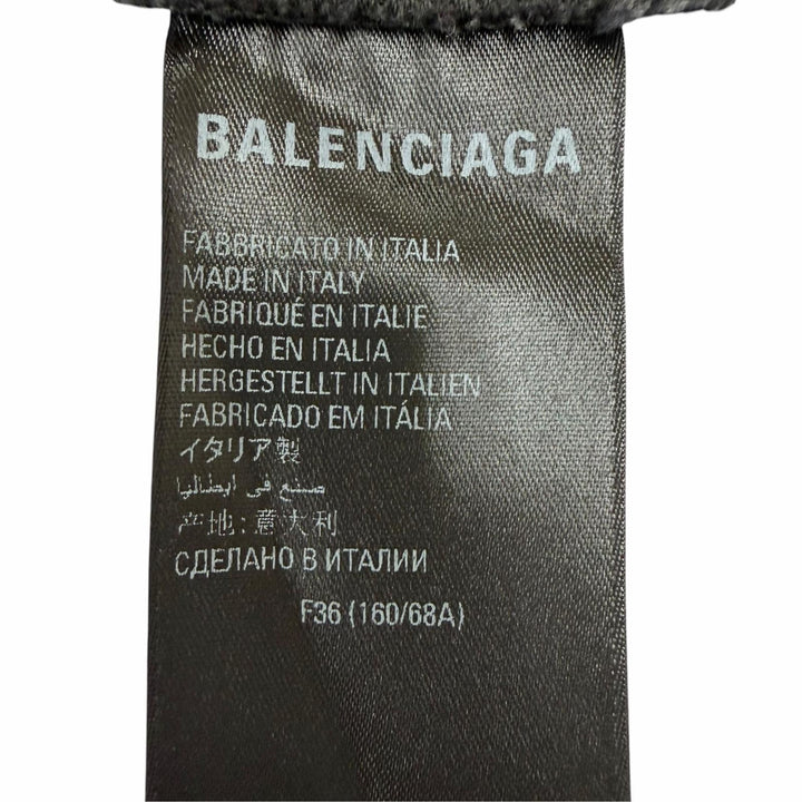 Excellent BALENCIAGA Mini skirt Distressed Cut Off Skirt Black denim 36 701744