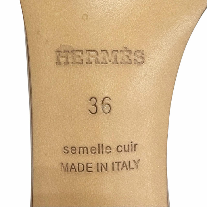 Great HERMES Sandals Money Kelly buckle ankle strap open toe Brown leather IT 36