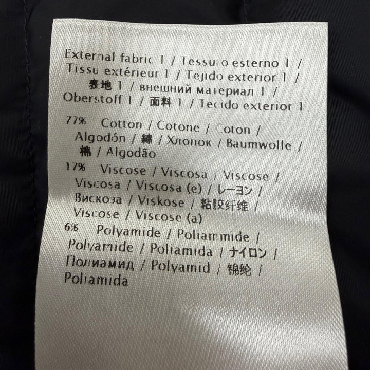 Excellent VALENTINO down coat Lace stand collar A-line Navy cotton Women IT 38
