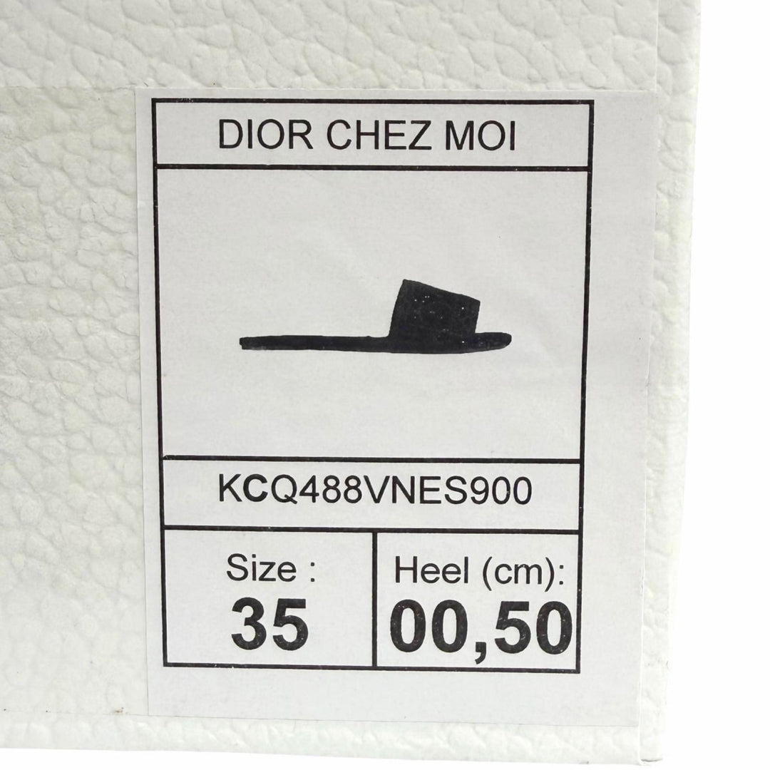 Excellent Christian Dior DIOR CHEZ MOI Cannage stitch design room shoes 35