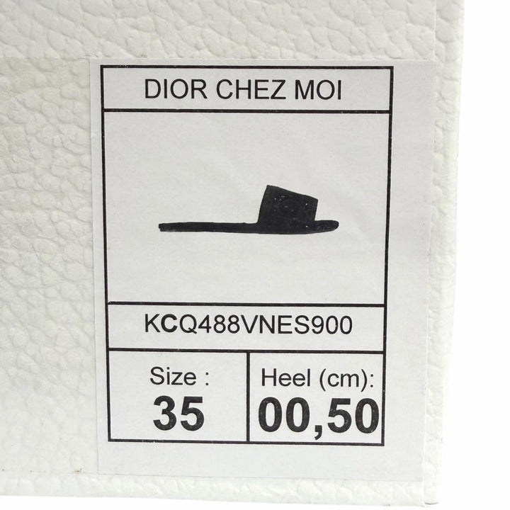 Excellent Christian Dior DIOR CHEZ MOI Cannage stitch design room shoes 35