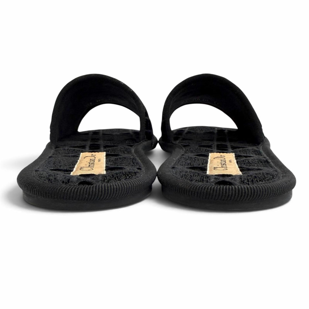 Excellent Christian Dior DIOR CHEZ MOI Cannage stitch design room shoes 35