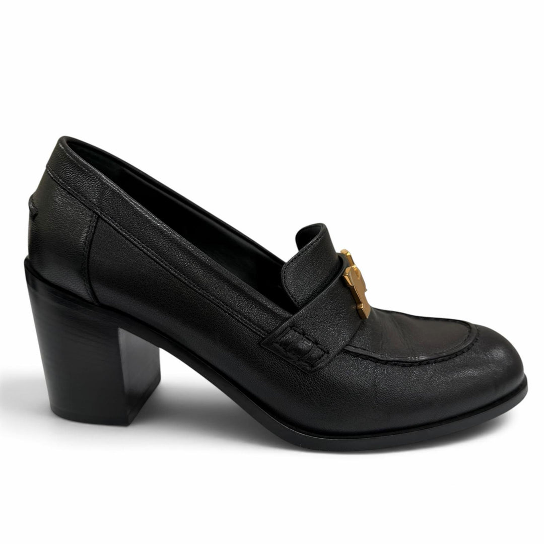 Great HERMES pumps Dauphine 70 moccasins Constance black leather Women H231041Z