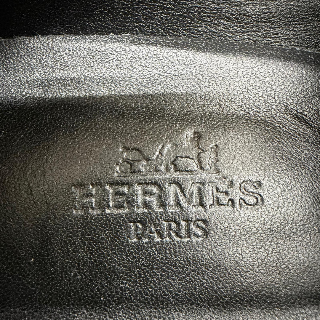 Great HERMES pumps Dauphine 70 moccasins Constance black leather Women H231041Z