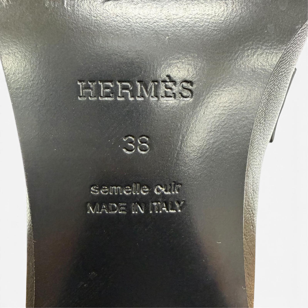 Great HERMES pumps Dauphine 70 moccasins Constance black leather Women H231041Z