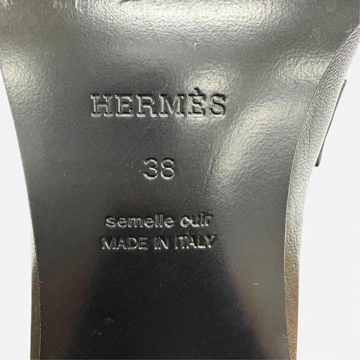 Great HERMES pumps Dauphine 70 moccasins Constance black leather Women H231041Z