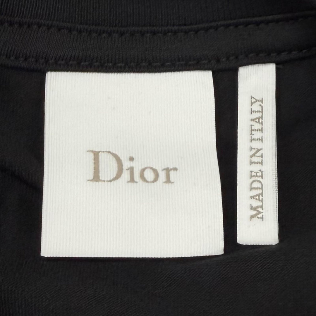 Excellent DIOR Fitted T-shirt Grosgrain Ribbon black cotton M 653T13A4M21