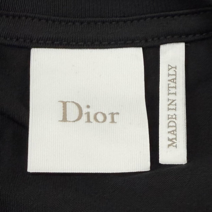 Excellent DIOR Fitted T-shirt Grosgrain Ribbon black cotton M 653T13A4M21
