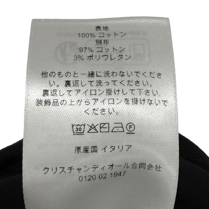 Excellent DIOR Fitted T-shirt Grosgrain Ribbon black cotton M 653T13A4M21