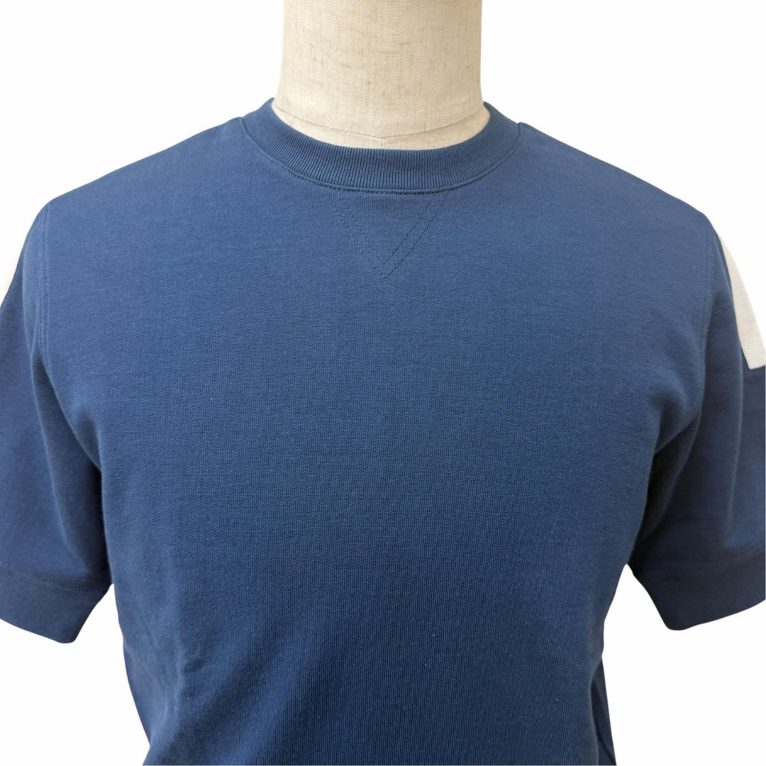 Pristine HERMES sweat Run H Short Sleeve Navy cotton mens XS