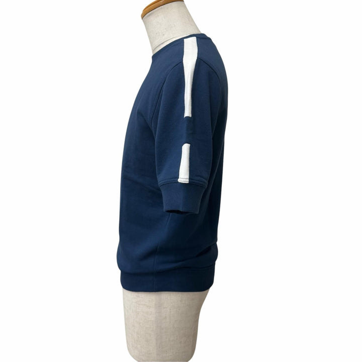 Pristine HERMES sweat Run H Short Sleeve Navy cotton mens XS