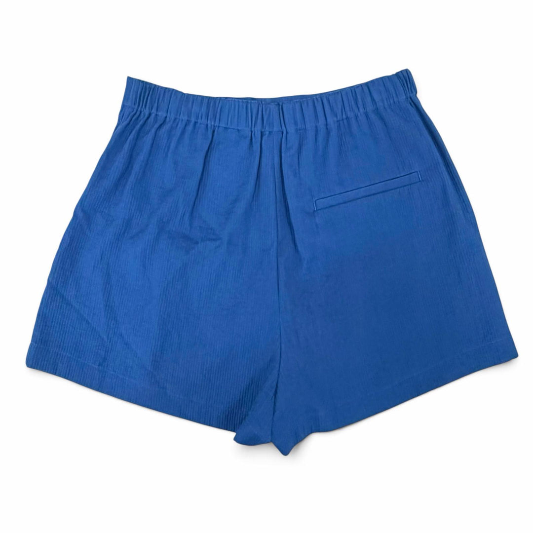 Excellent HERMES Shorts Chaine d'Ancre Hakama Tuck Flare blue FR 36 4E3425DO