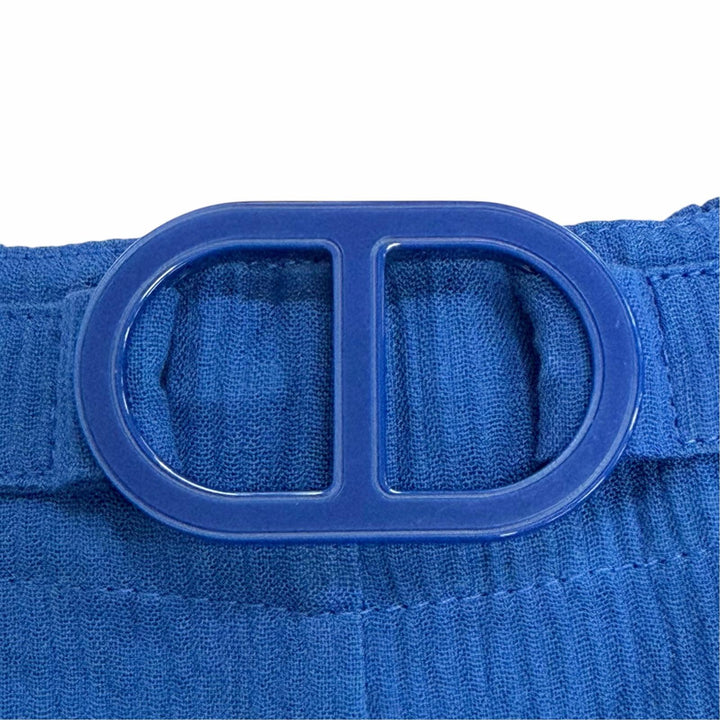 Excellent HERMES Shorts Chaine d'Ancre Hakama Tuck Flare blue FR 36 4E3425DO