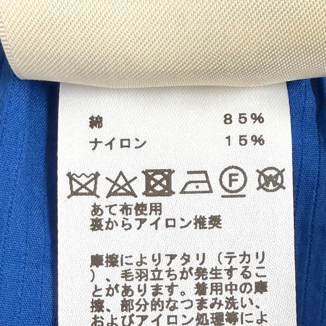 Excellent HERMES Shorts Chaine d'Ancre Hakama Tuck Flare blue FR 36 4E3425DO