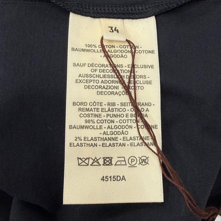 Pristine HERMES one piece Embroidered pocket short-sleeved T-shirt cotton 34
