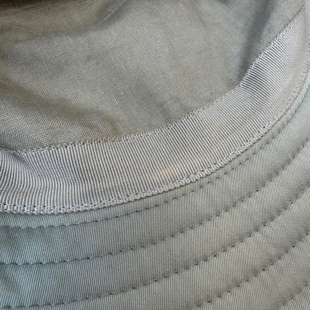 Great HERMES hat Fred H. Circle Hat bucket Light khaki cotton mens IT 58