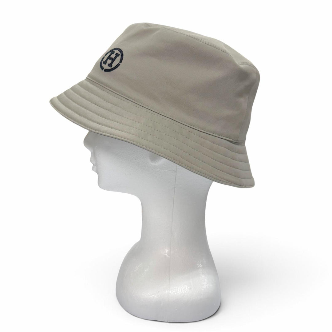 Great HERMES hat Fred H. Circle Hat bucket Light khaki cotton mens IT 58