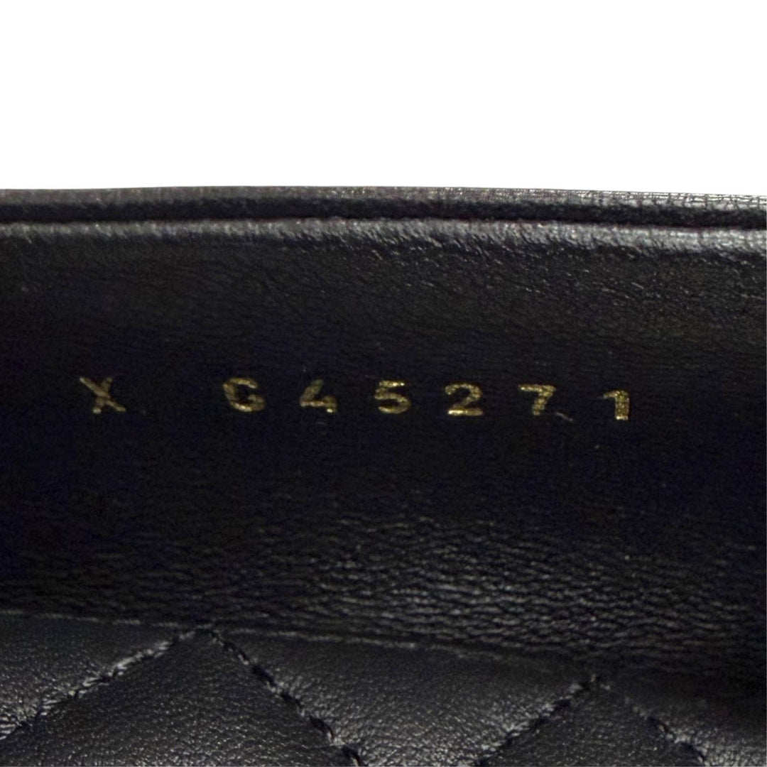 Pristine CHANEL Leather shoes COCO Mark Opera shoes black Women 37 G45271
