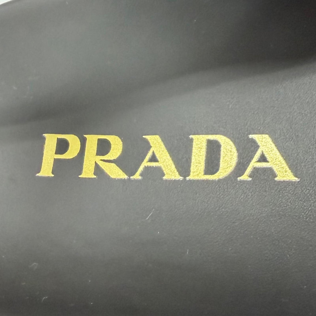 Pristine PRADA Matelassé leather platform sandals Triangle logo 35.5 1XZ796