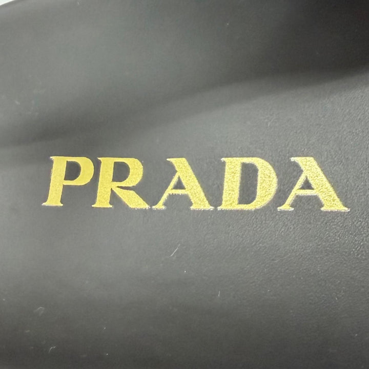 Pristine PRADA Matelassé leather platform sandals Triangle logo 35.5 1XZ796