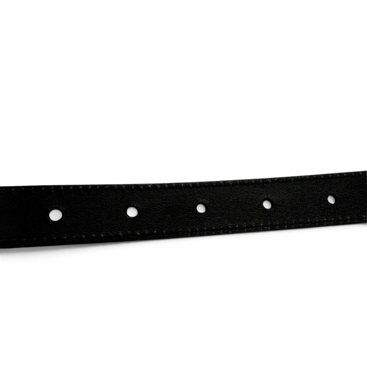 Excellent GUCCI belt GG Emblem Reversible Slim Leather black Women 659418