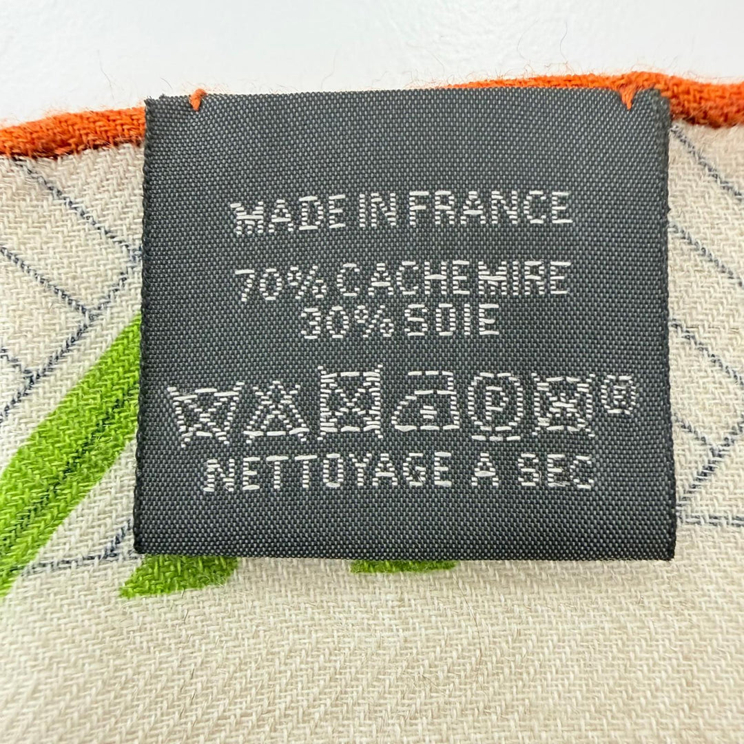 Excellent HERMES Stall Colliers de Chiens Imprimeur Fou format shawl cashmere