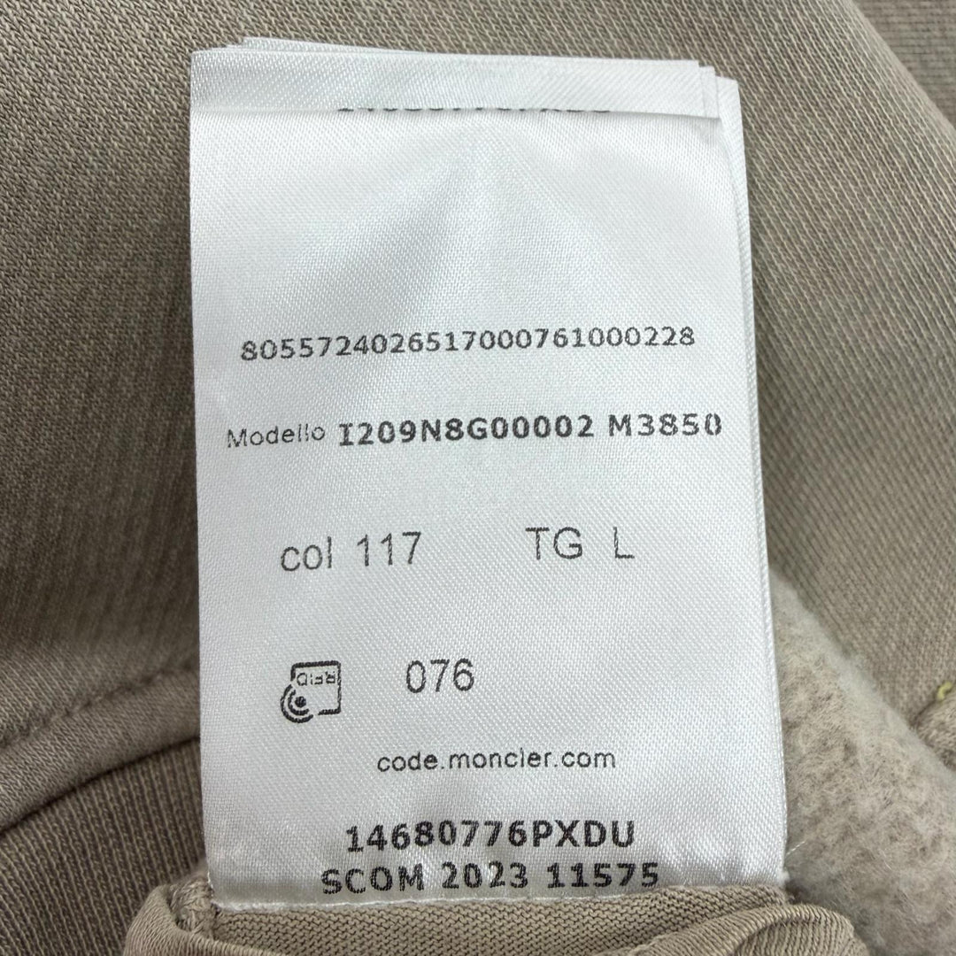 Excellent MONCLER RICK OWENS sweat SUBHUMAN Crew neck gradient pullover khaki L