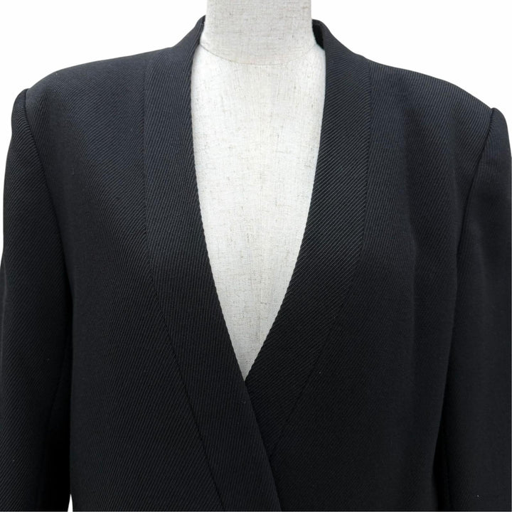 Great Jean Paul Gaultier FEMME collarless jacket Single jacket black wool 11
