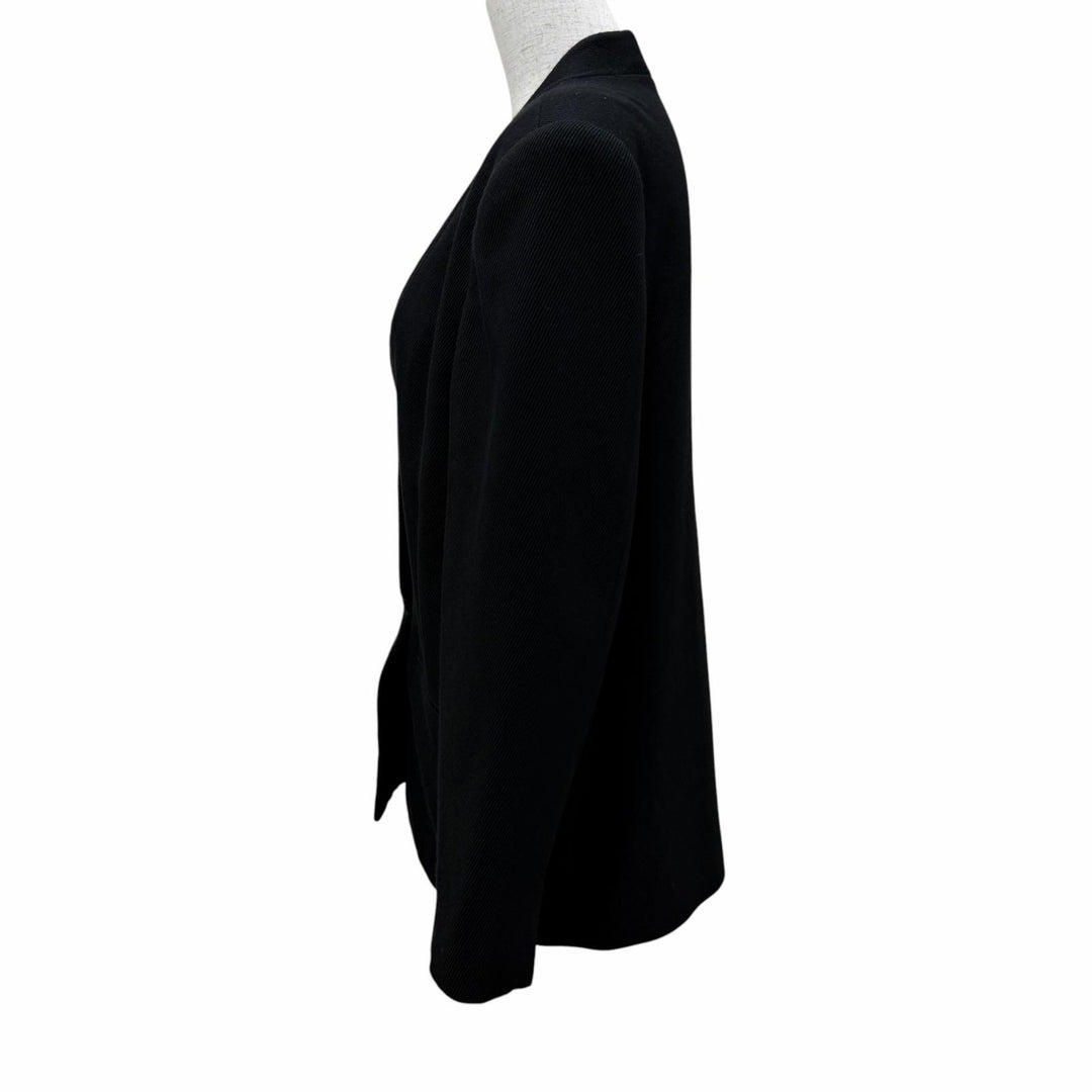 Great Jean Paul Gaultier FEMME collarless jacket Single jacket black wool 11