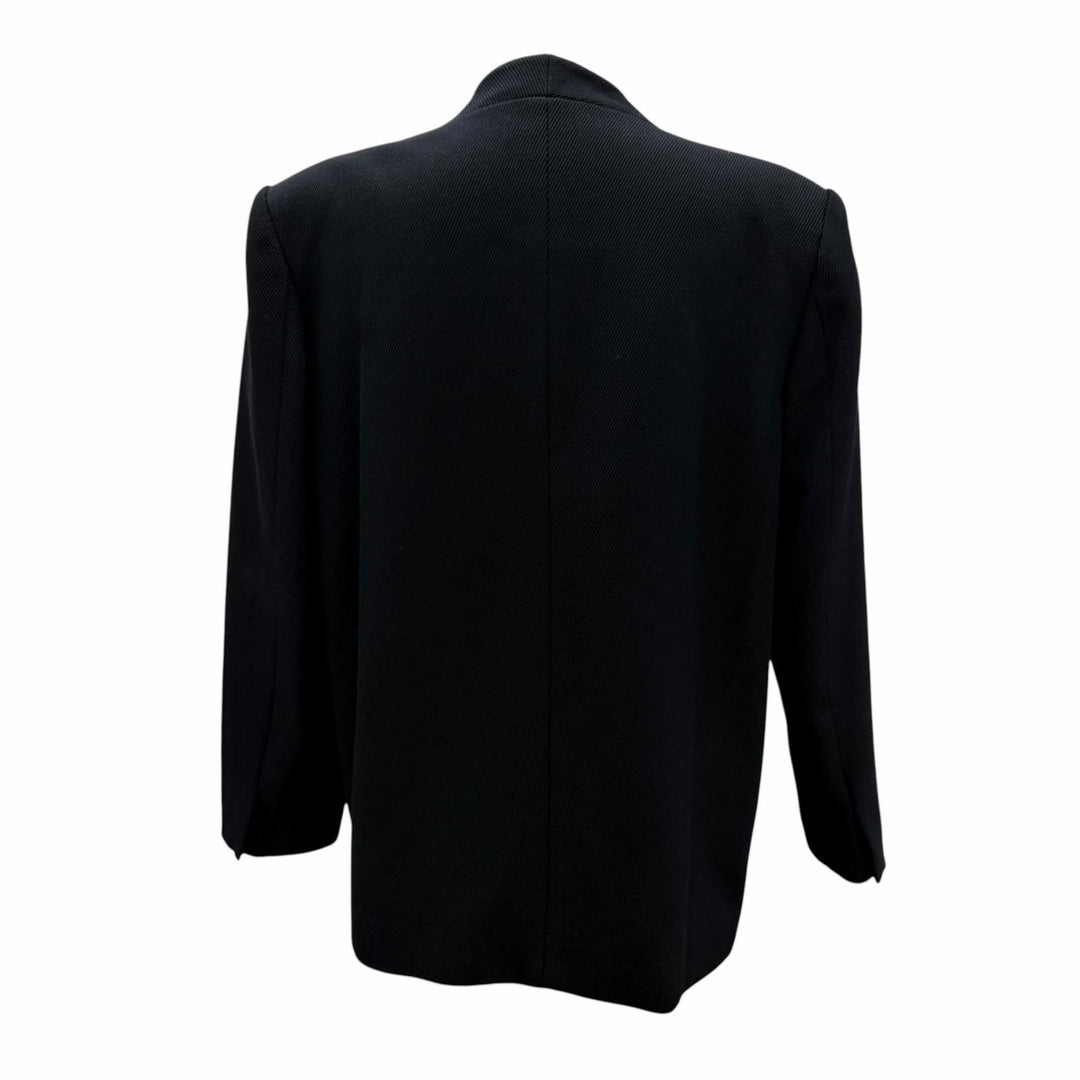 Great Jean Paul Gaultier FEMME collarless jacket Single jacket black wool 11