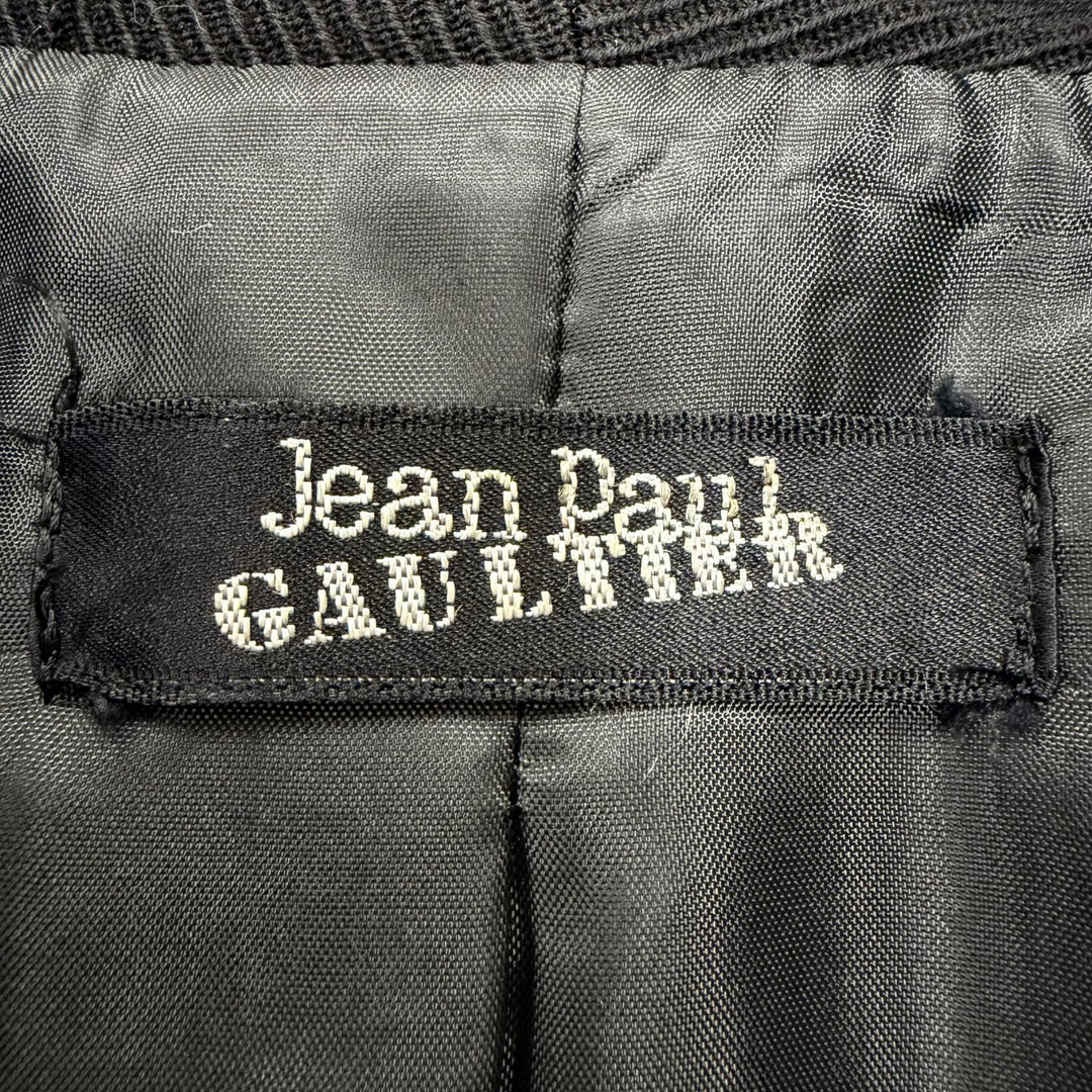 Great Jean Paul Gaultier FEMME collarless jacket Single jacket black wool 11