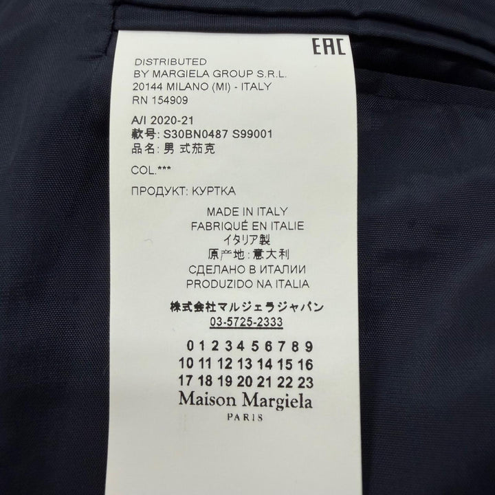 Excellent Maison Margiela 14 tailored jacket Navy wool mens IT 46 S30BN0487