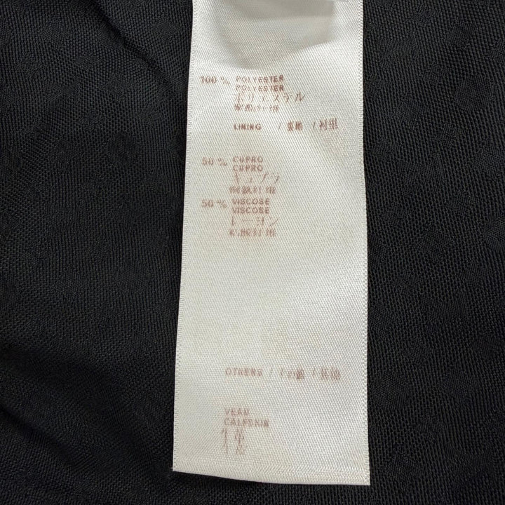 Great LOUIS VUITTON trench coat Monogram logo button black polyester Women 34