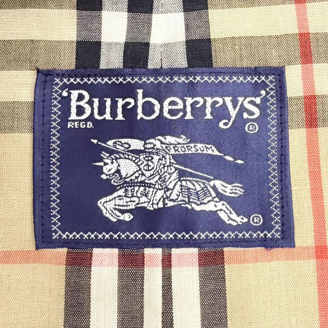 Great Burberrys trench coat Nova check pattern lining Belted Long beige cotton