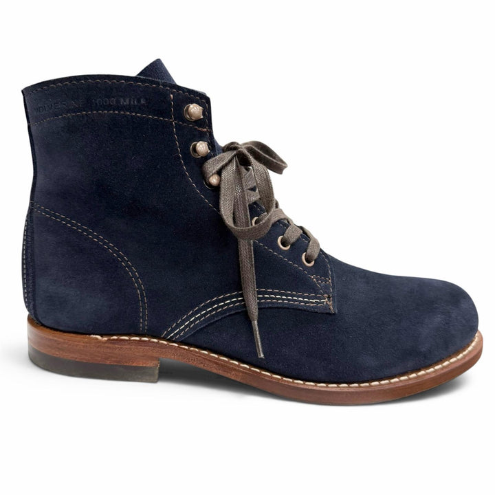 Great WOLVERINE Ankle boots 1000 Mile Boots Navy leather mens 9 W40092