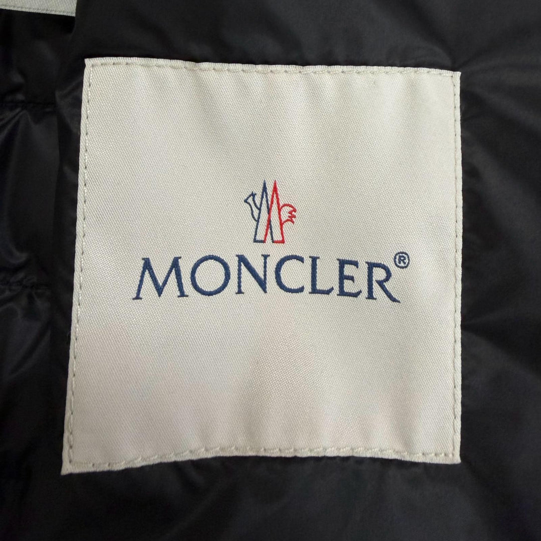 Great MONCLER Down jacket CASTEU GIUBBOTTO black Lamb leather