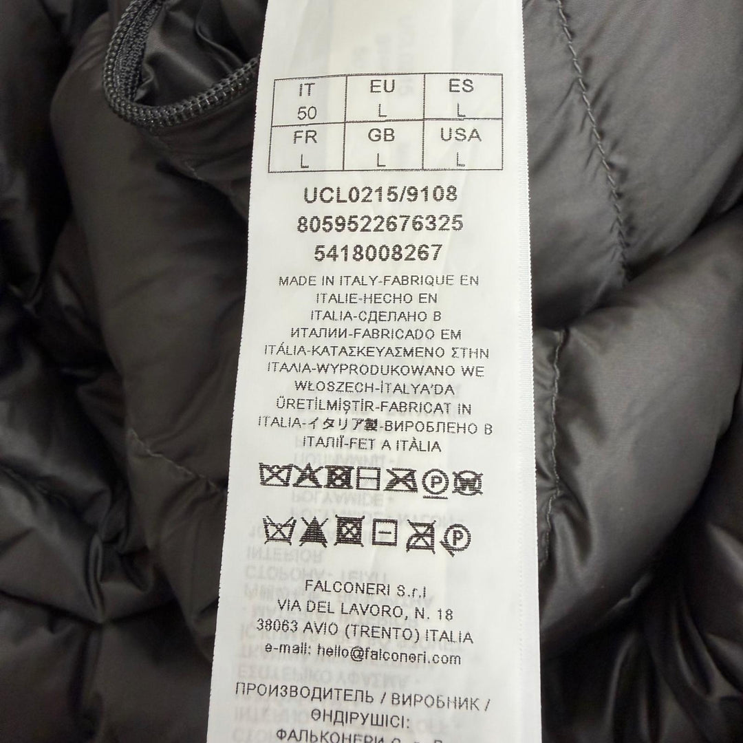 Excellent Falconeri Down jacket reversible gray silk mens IT 50 UCL0215/9108