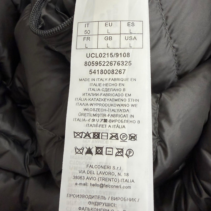 Excellent Falconeri Down jacket reversible gray silk mens IT 50 UCL0215/9108