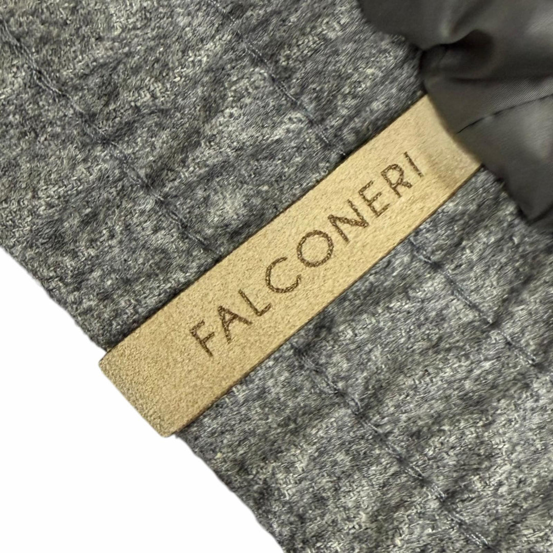 Excellent Falconeri Down jacket reversible gray silk mens IT 50 UCL0215/9108