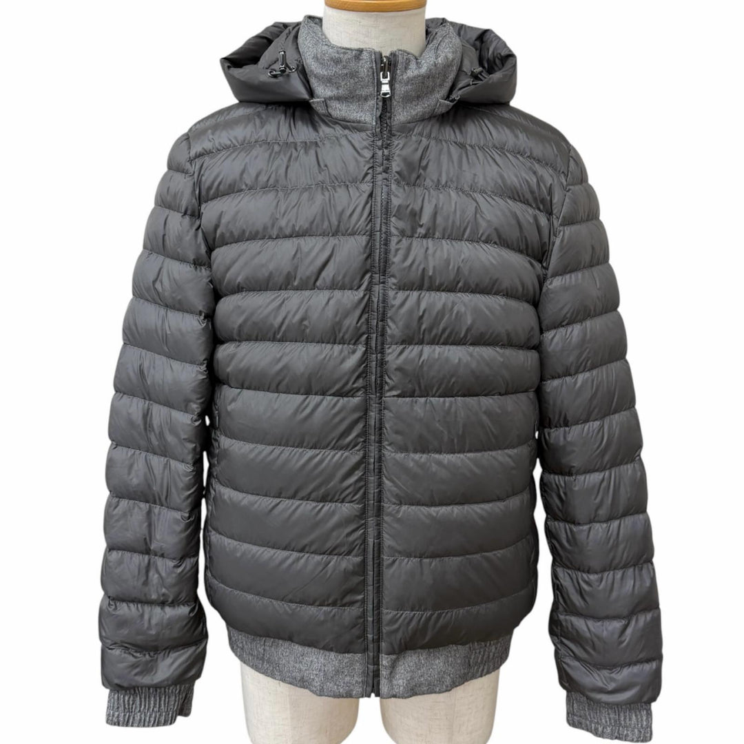 Excellent Falconeri Down jacket reversible gray silk mens IT 50 UCL0215/9108