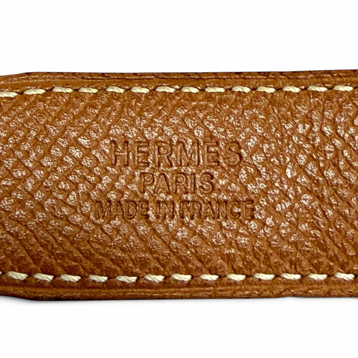 Very Good HERMES belt Margiela era Constance reversible leather black leather